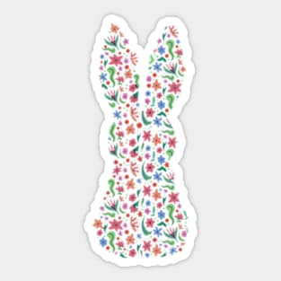 Cute Bunny Face Leopard Glasses Easter Sticker